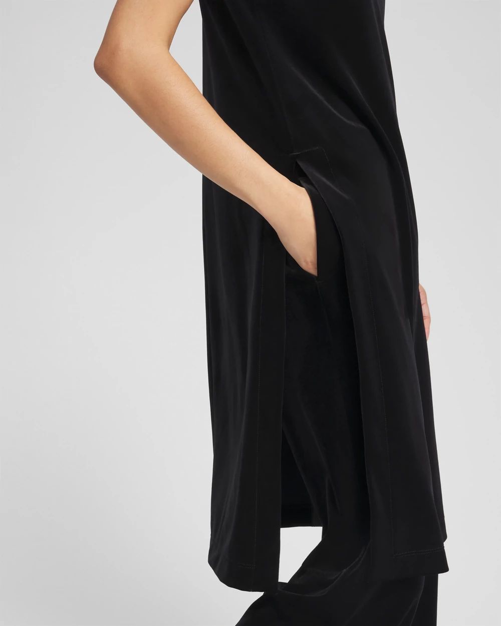 Travelers™ Maxi Mock-Neck Velvet Tunic | Chico's